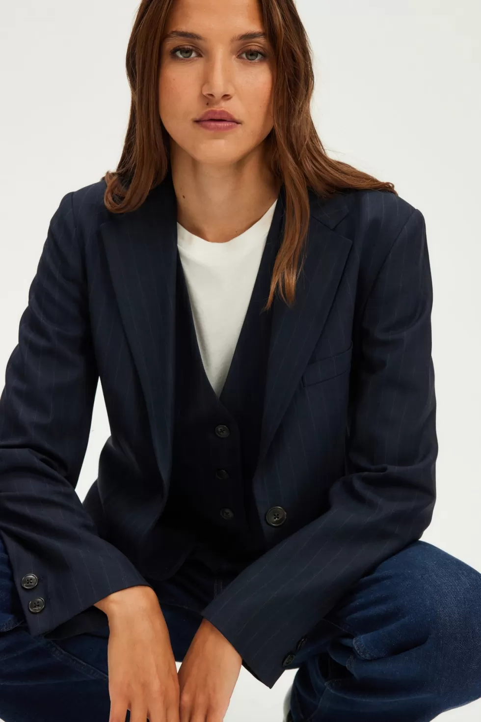 Pablo Vestes | Blazer à fines rayures - MAENDRA