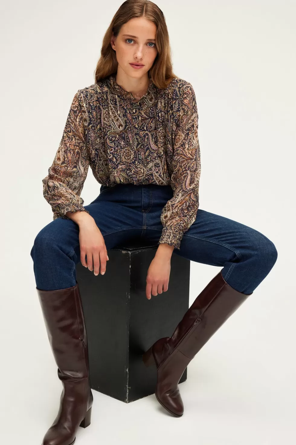 Pablo Chemises & Blouses | Blouse imprimé cachemire et lurex - BALBINE