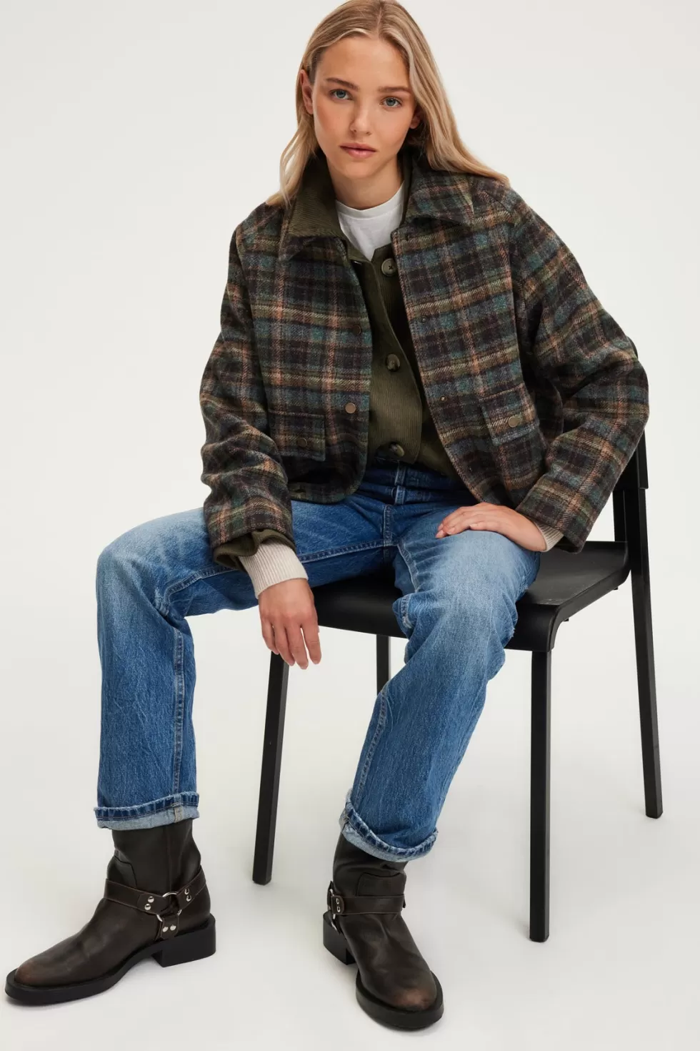 Pablo Vestes | Blouson à carreaux en laine - MARELLE