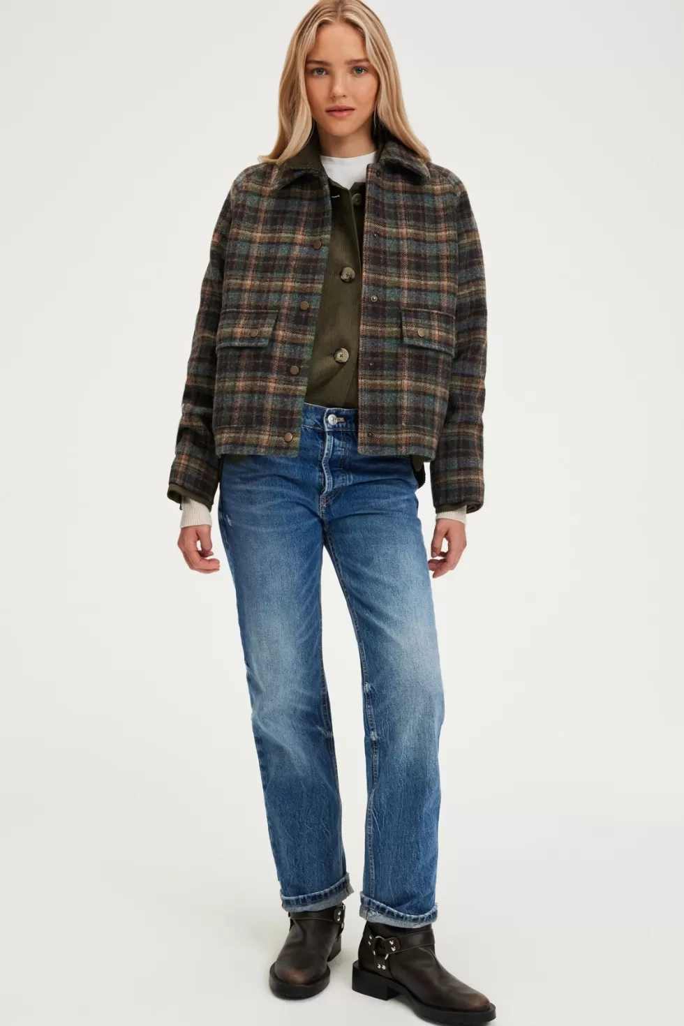 Pablo Vestes | Blouson à carreaux en laine - MARELLE