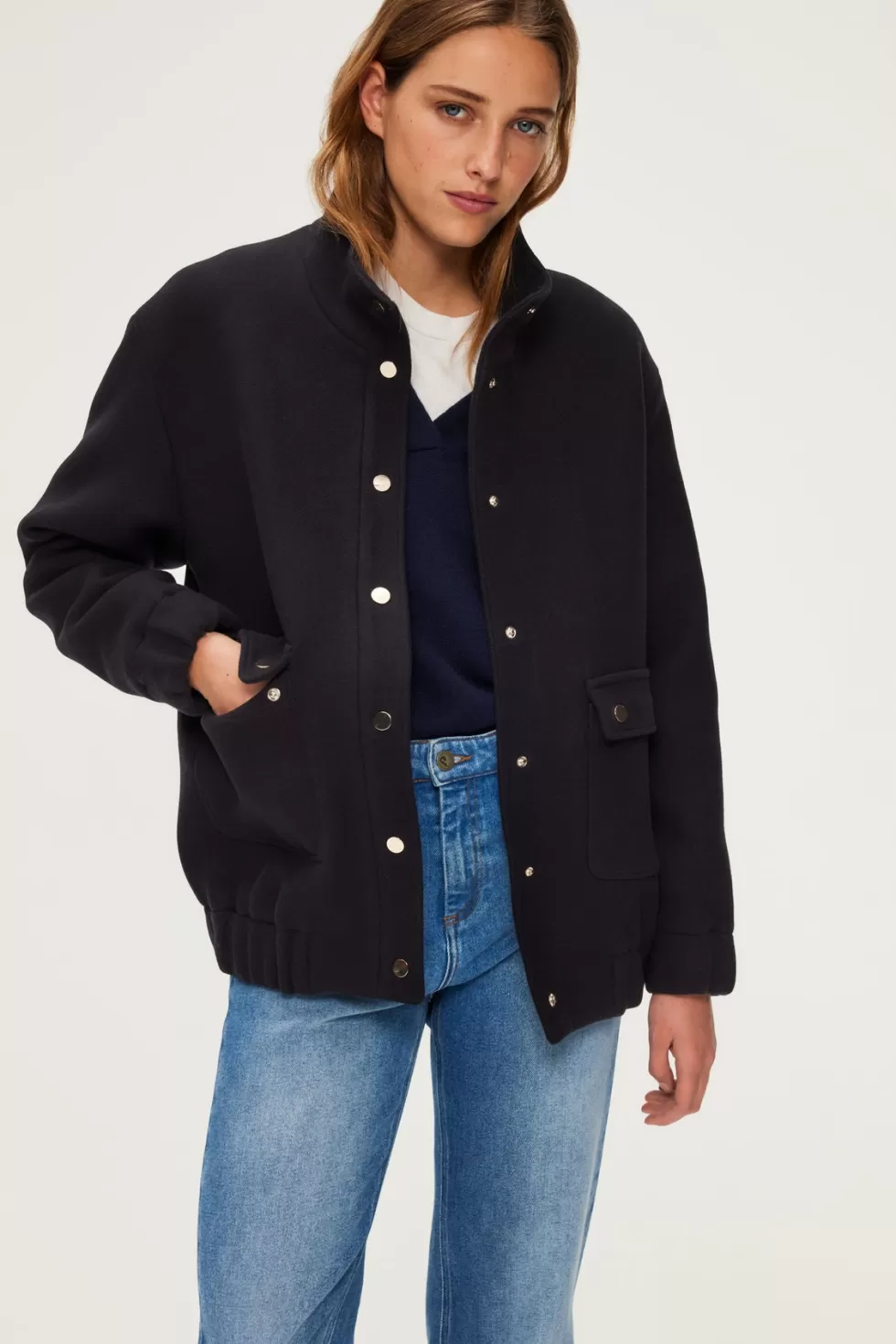 Pablo Vestes | Blouson à col montant en laine - MATTEA