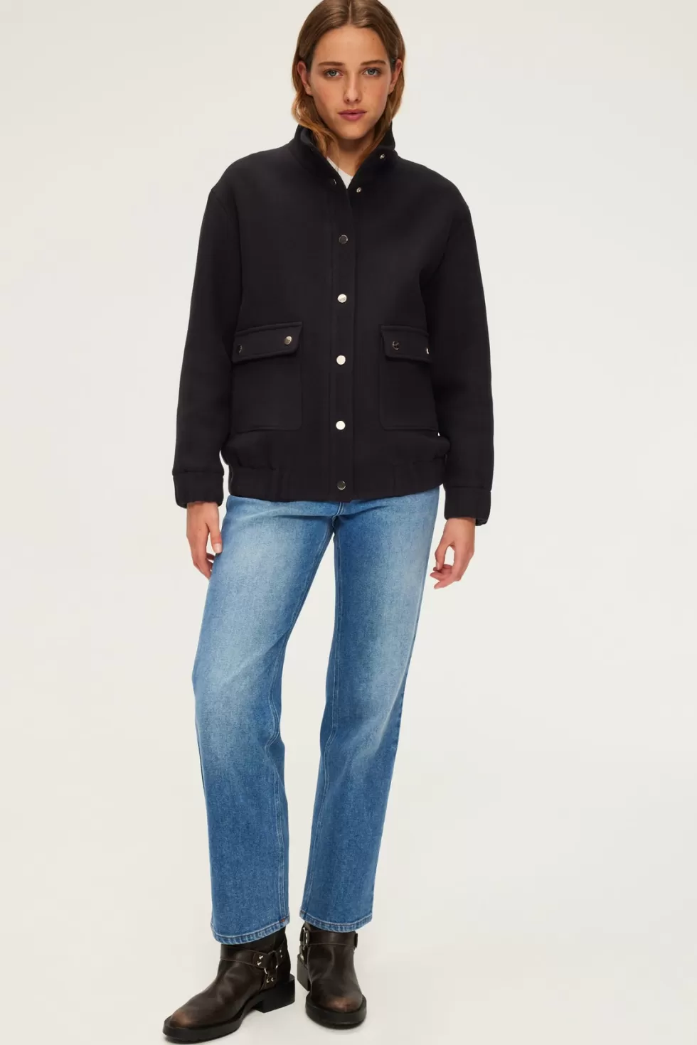 Pablo Vestes | Blouson à col montant en laine - MATTEA