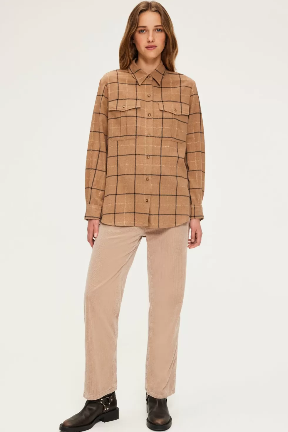 Pablo Chemises & Blouses | Chemise à carreaux et lurex - BEGONIE