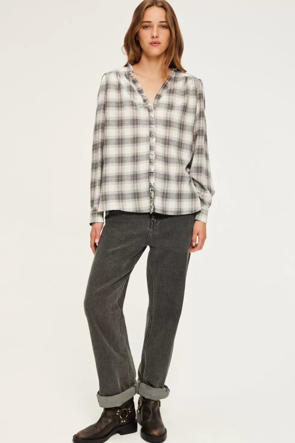 Pablo Chemises & Blouses | Chemise à carreaux et volants - BERWYN