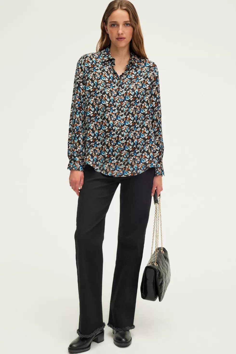 Pablo Chemises & Blouses | Chemise à fleurs en satin - BERNICE