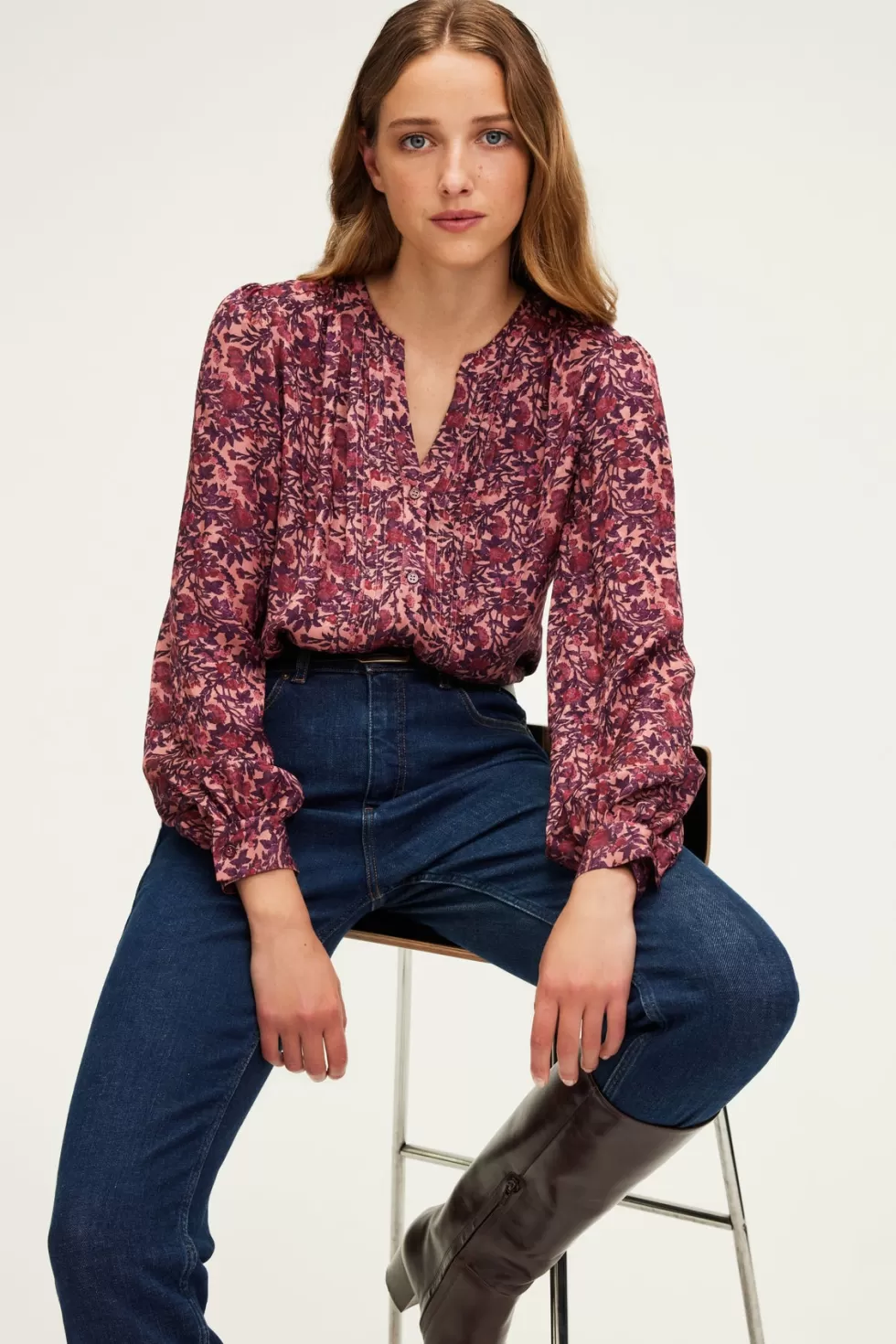 Pablo Chemises & Blouses | Chemise jacquard à fleurs - BELISSANDE