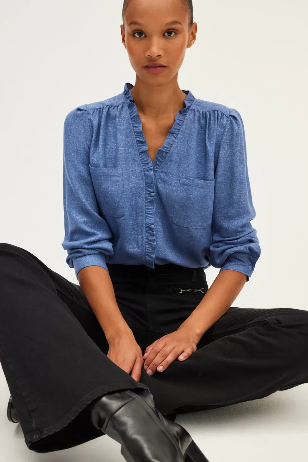 Pablo Chemises & Blouses | Chemise lurex à volants - BERWYN