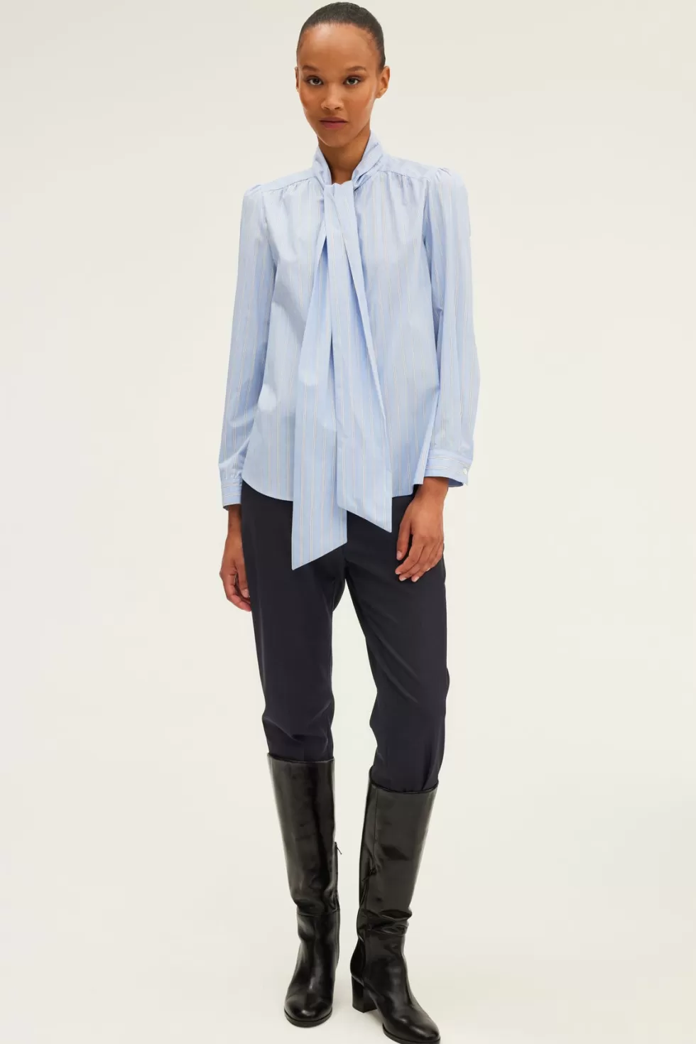 Pablo Chemises & Blouses | Le Costume | Chemise rayée à col lavallière - BAGATELLE