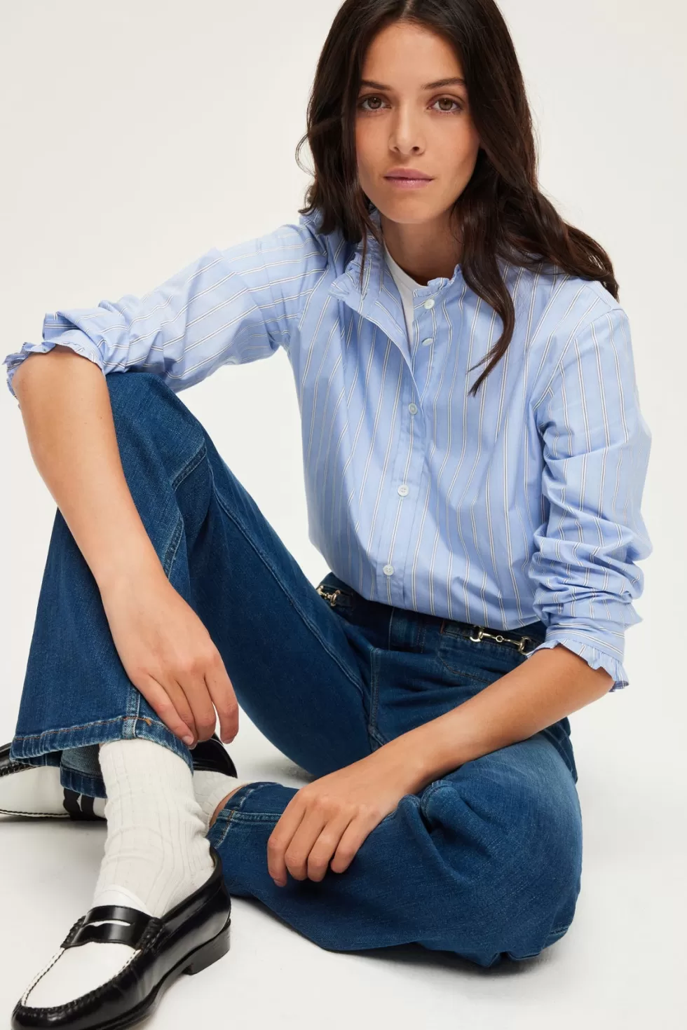 Pablo Chemises & Blouses | Chemise rayée à col montant - BAIDY