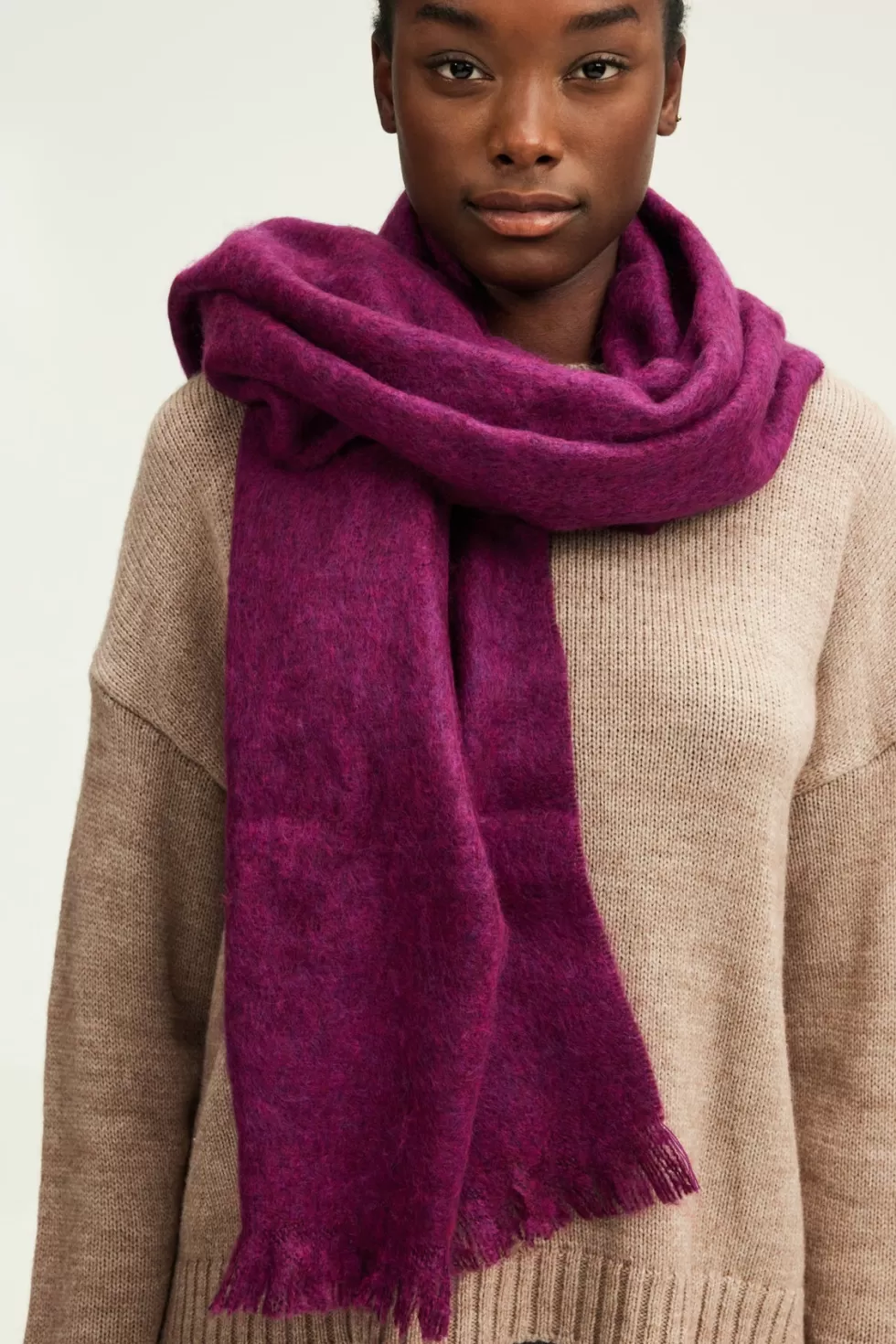 Pablo Écharpes & Étoles | Accessoires | Echarpe unie en mohair mélangé - DELILA