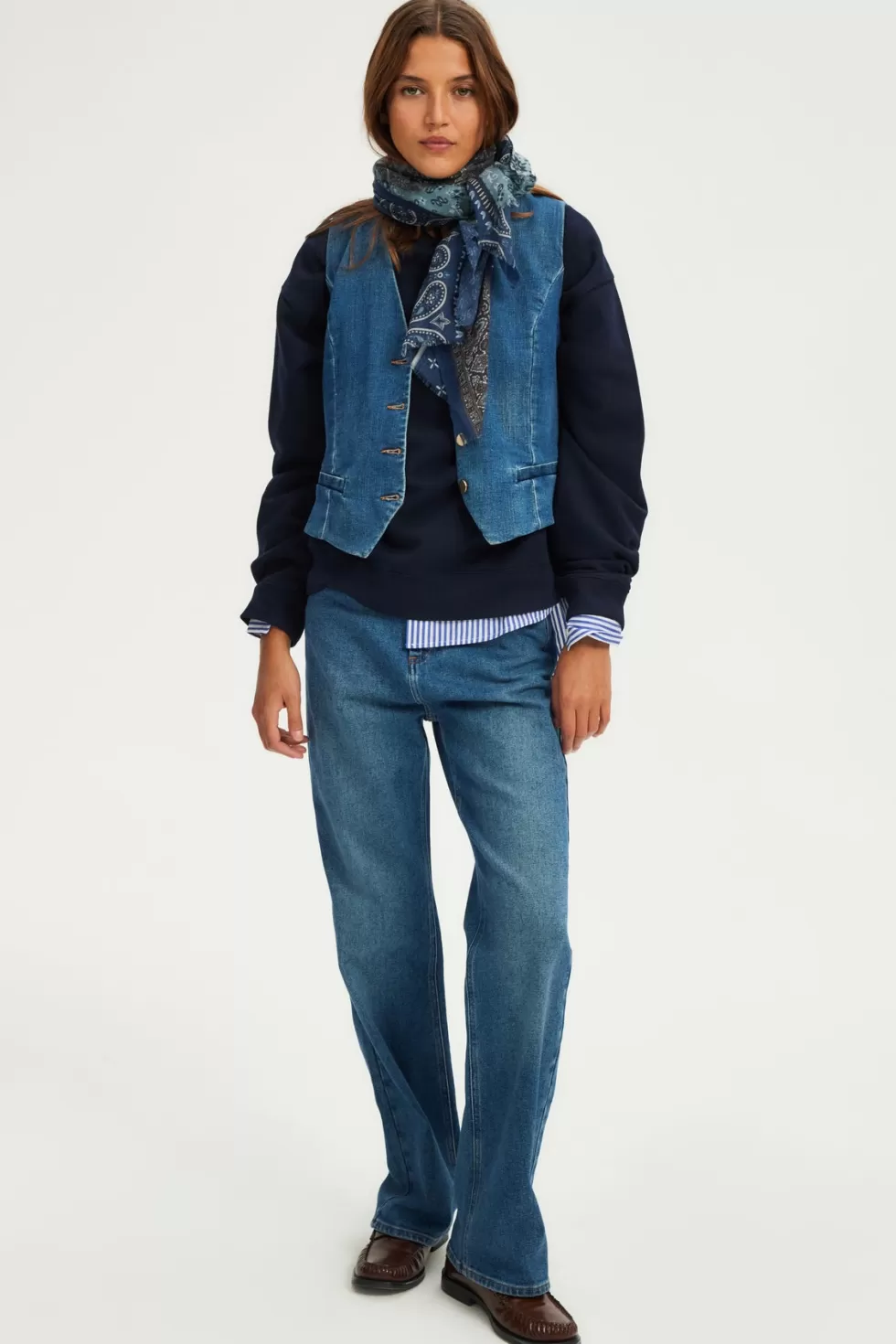 Pablo Vestes | Gilet sans manches en denim - BELLAMY