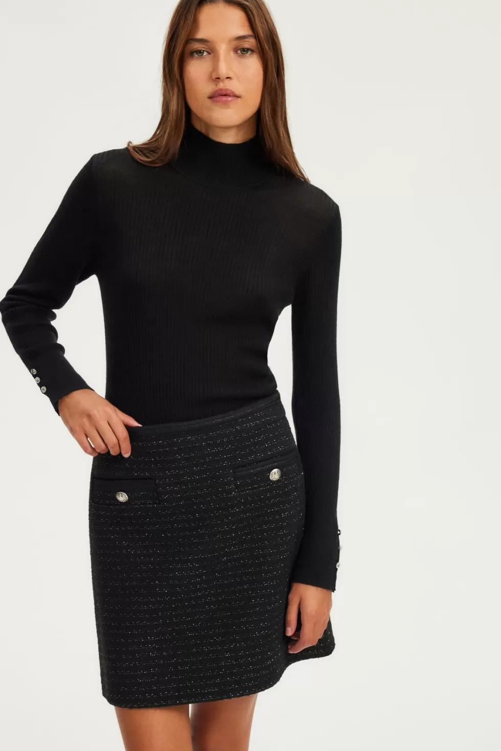 Pablo Jupes | Party | Jupe courte en tweed et lurex - CAMILLETTE