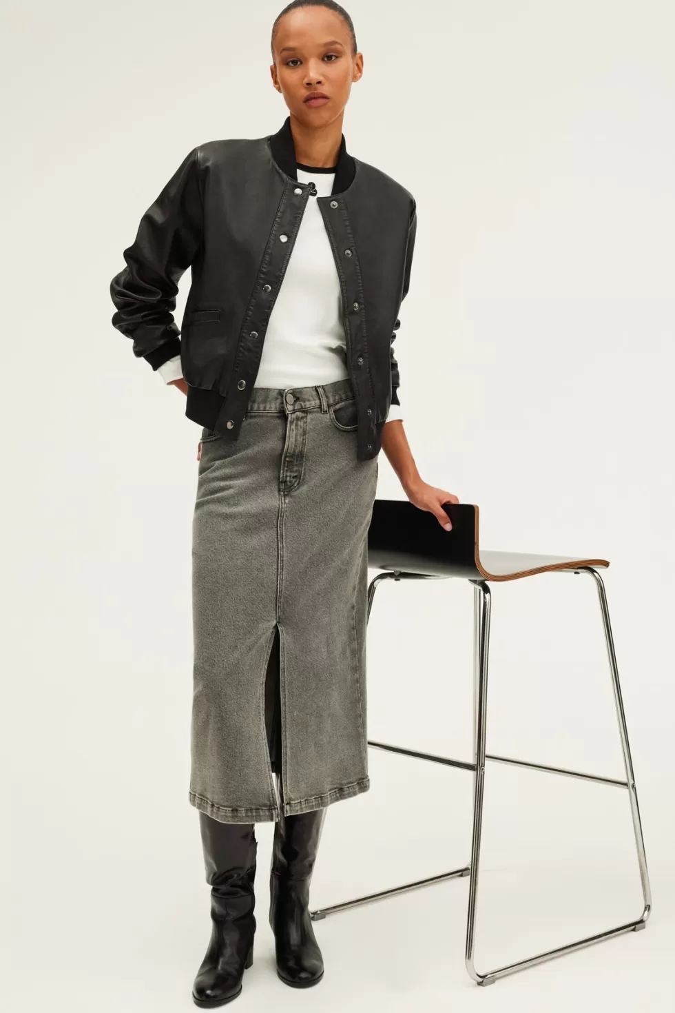 Pablo Jupes | Jupe midi en denim - CLAUDIA