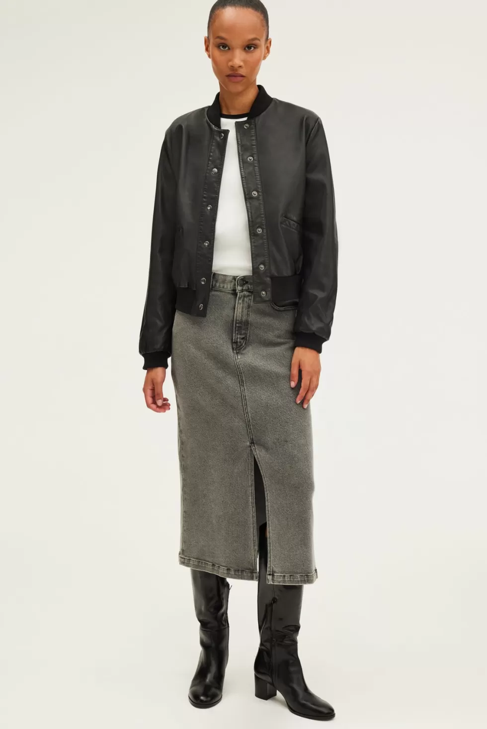 Pablo Jupes | Jupe midi en denim - CLAUDIA