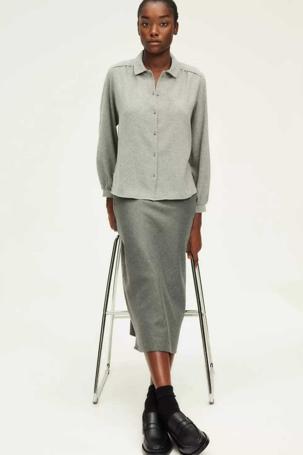 Pablo Jupes | Jupe midi en flanelle - COPELIA