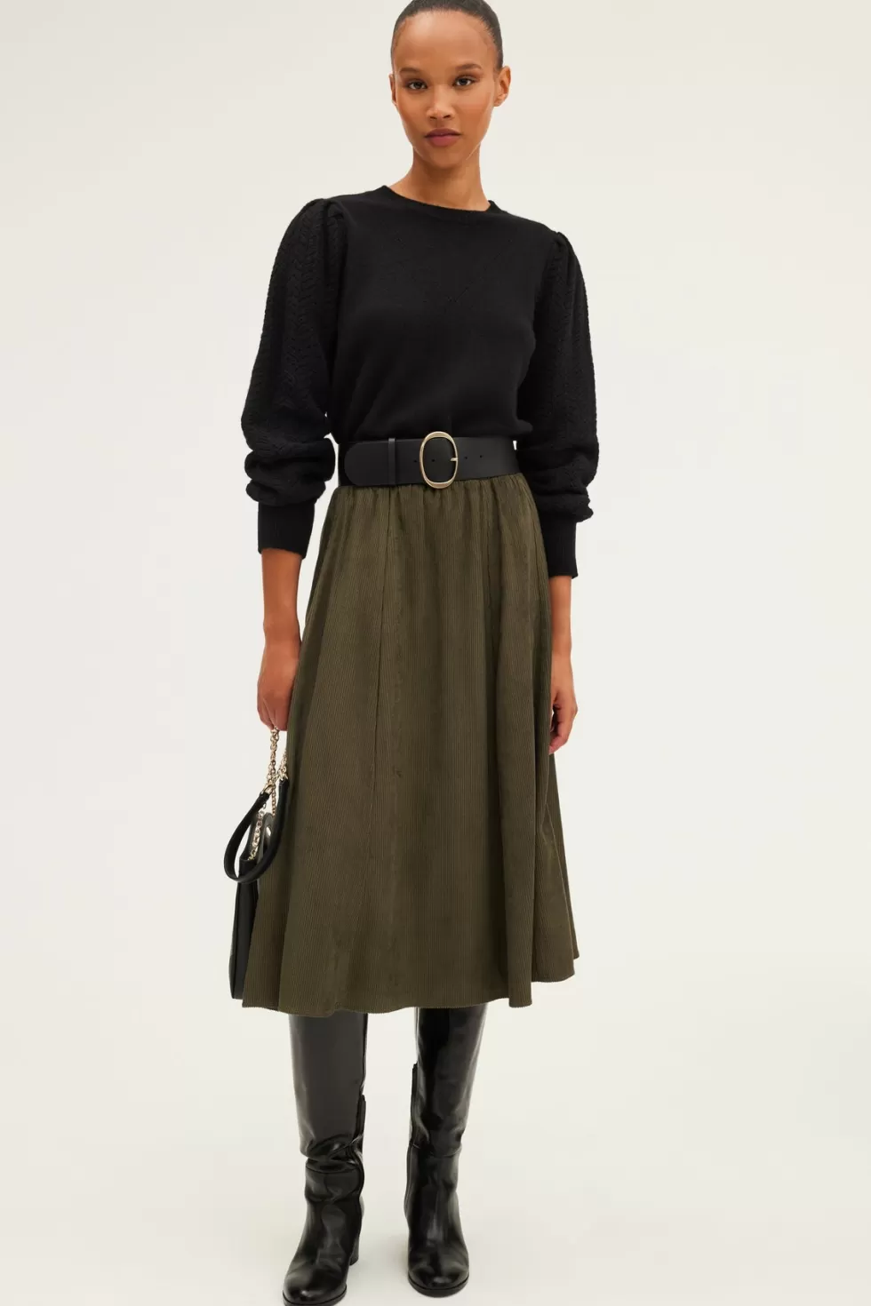 Pablo Party | Jupes | Jupe midi en velours fluide - CEPHISE