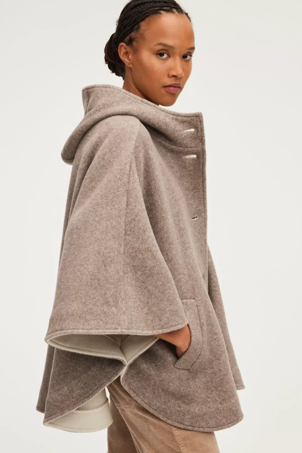 Pablo Manteaux | Manteau cape à capuche - LENAIC