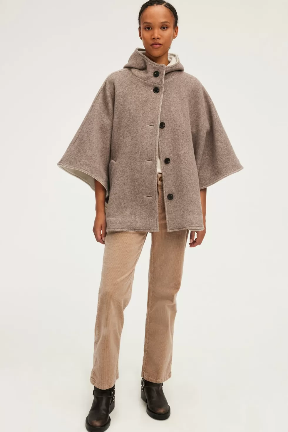 Pablo Manteaux | Manteau cape à capuche - LENAIC