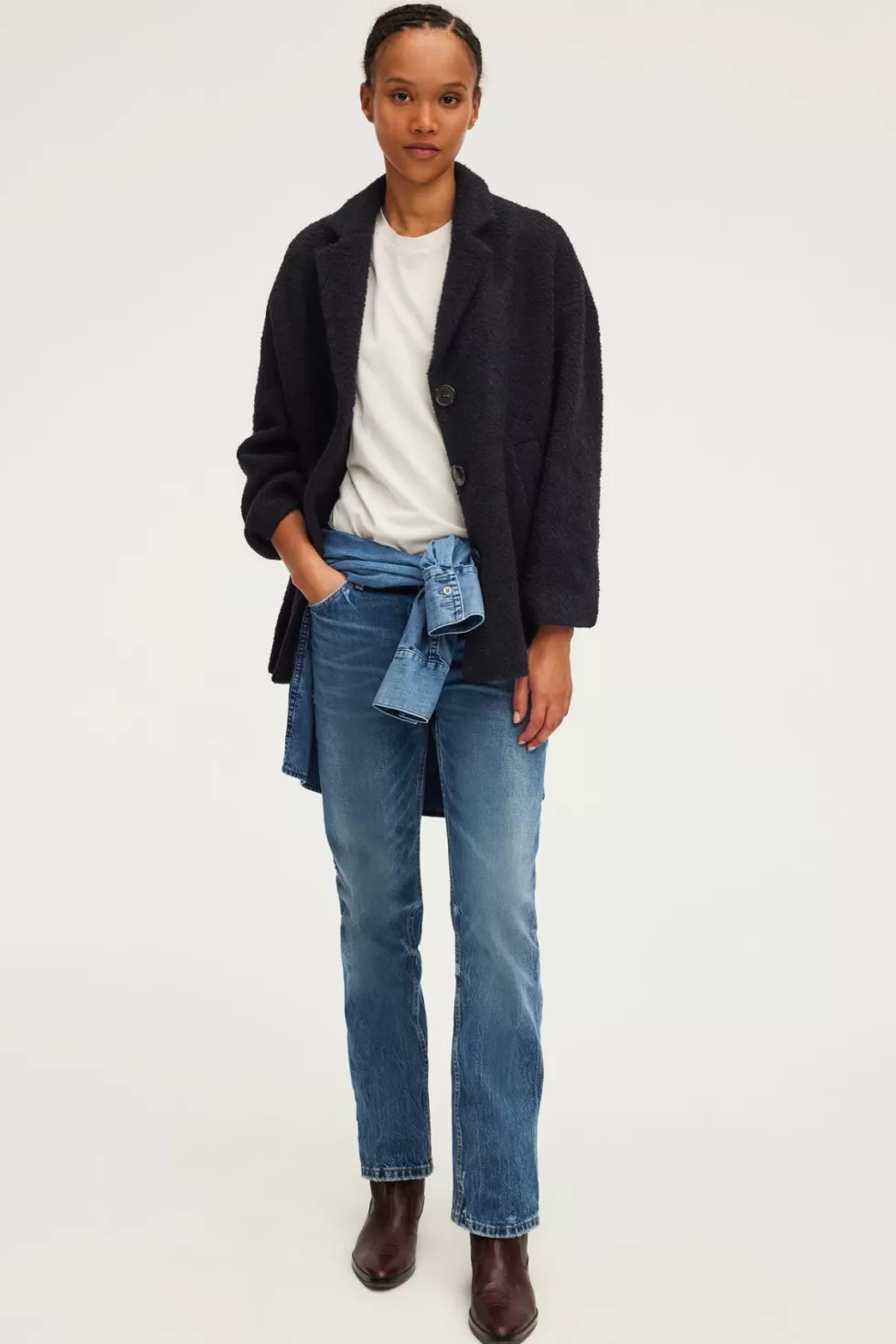 Pablo Manteaux | Manteau court en tweed lurex - LILA