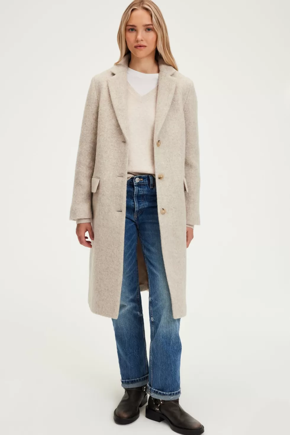 Pablo Manteaux | Manteau droit en laine - LORELIA