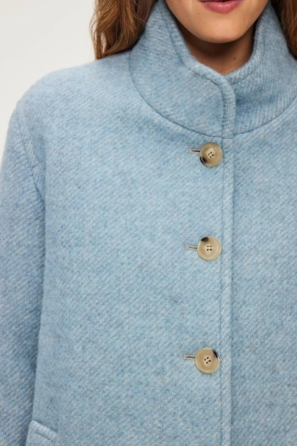 Pablo Manteaux | Shopping De Noël | Manteau droit en laine vierge - LEONA