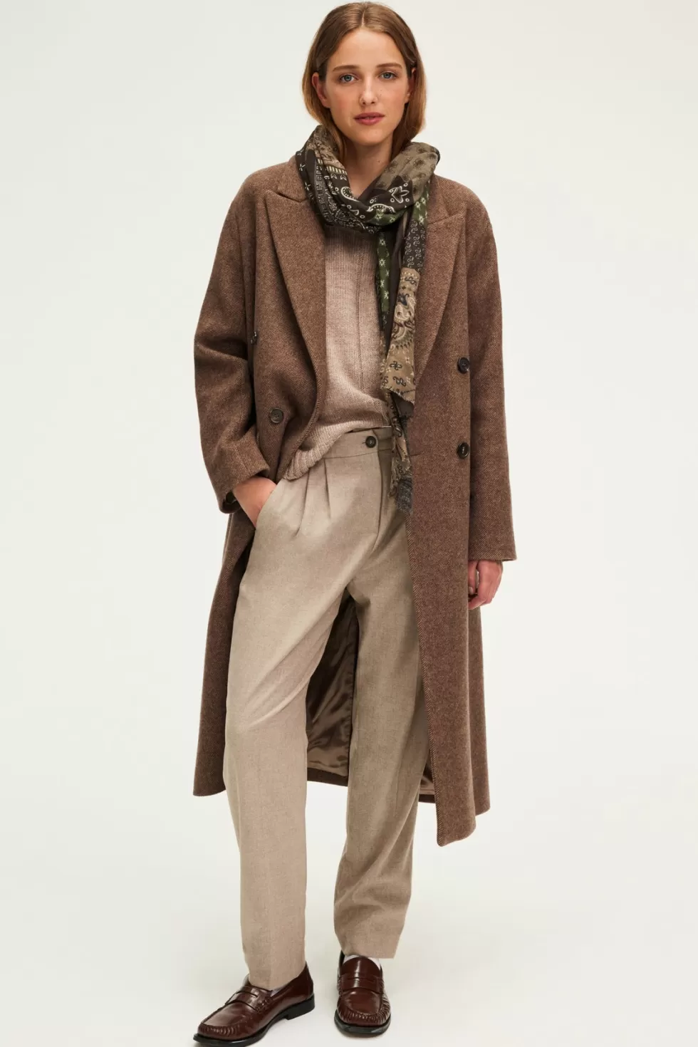 Pablo Manteaux | Manteau long à chevrons - LINE