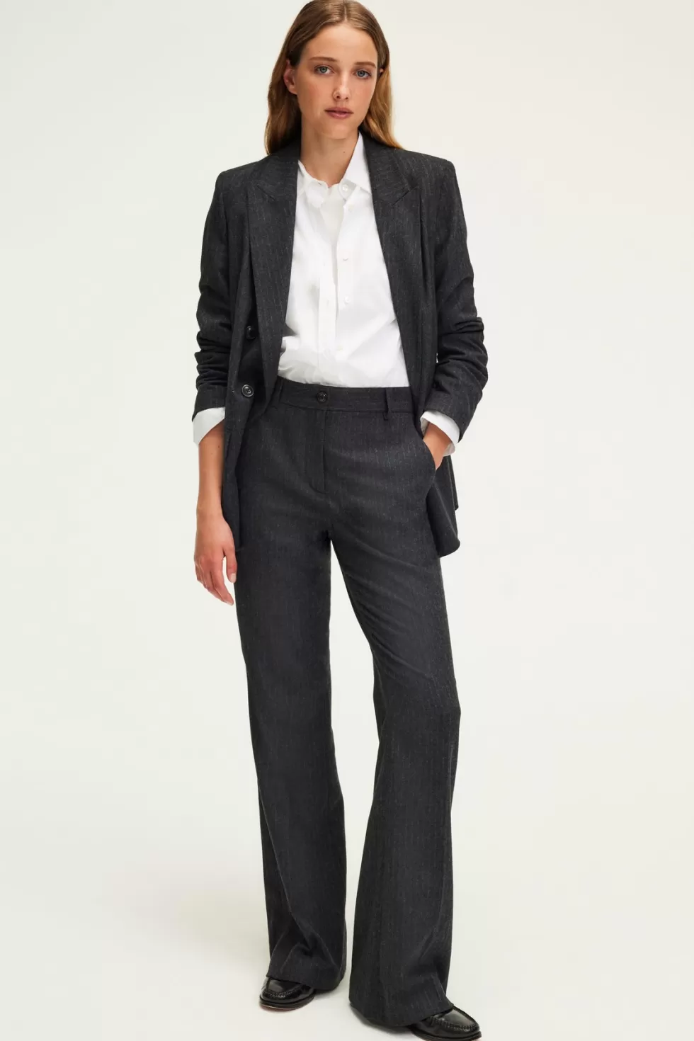 Pablo Pantalons & Jeans | Pantalon large en flanelle rayée - NATAELLE