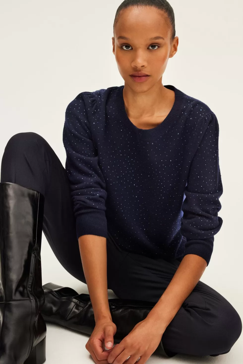 Pablo Maille | Party | Pull à strass en laine - JIVAN