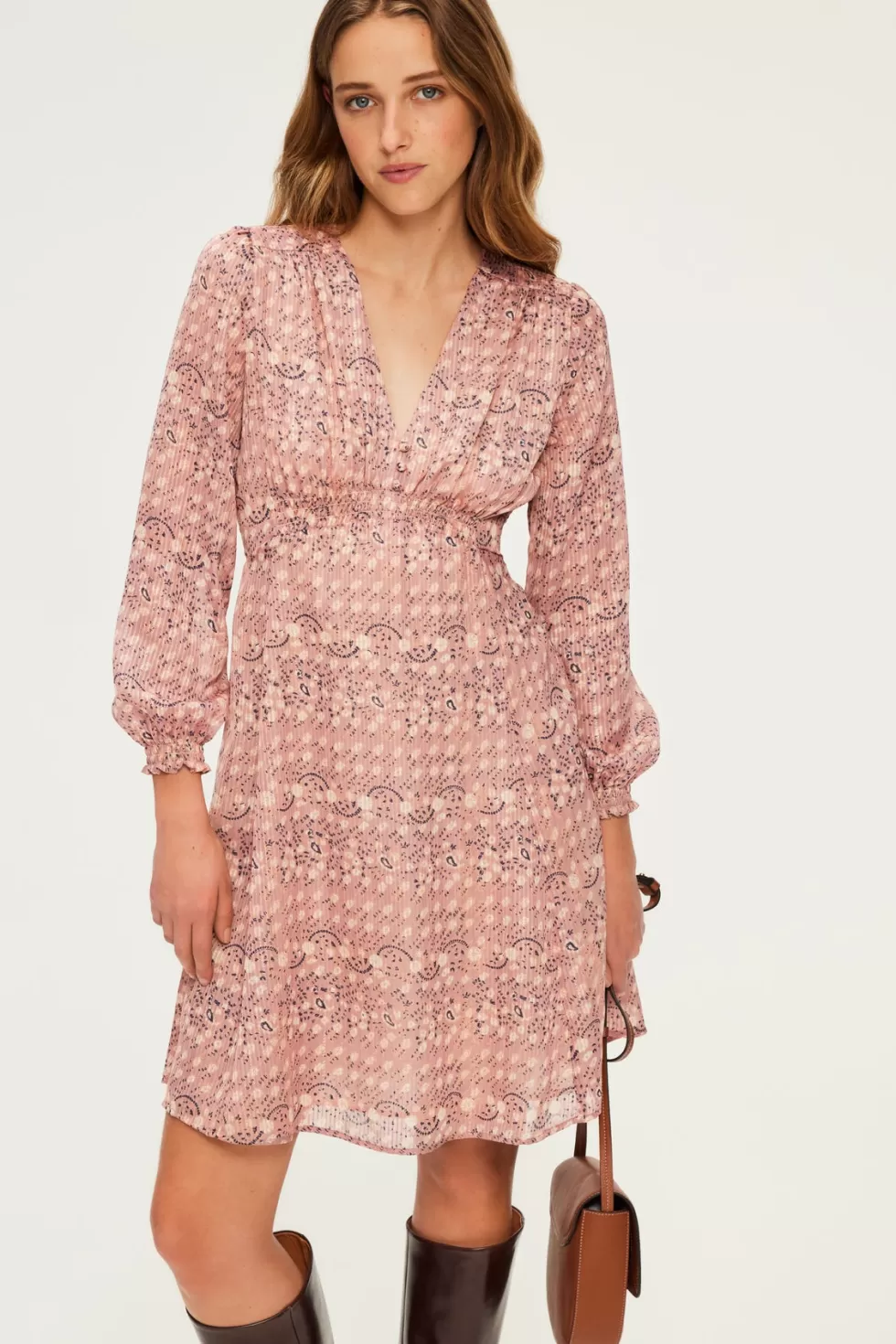 Pablo Robes | Robe courte à fleurs et lurex - SOLINE