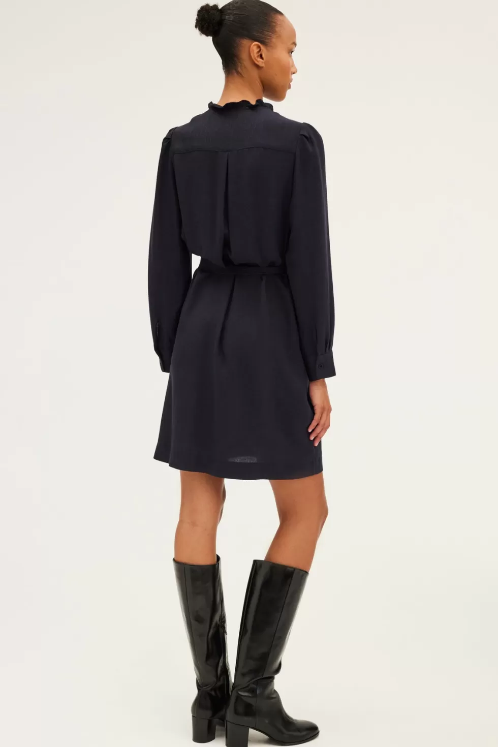 Pablo Robes | Party | Robe courte à lurex et volants - SONIA