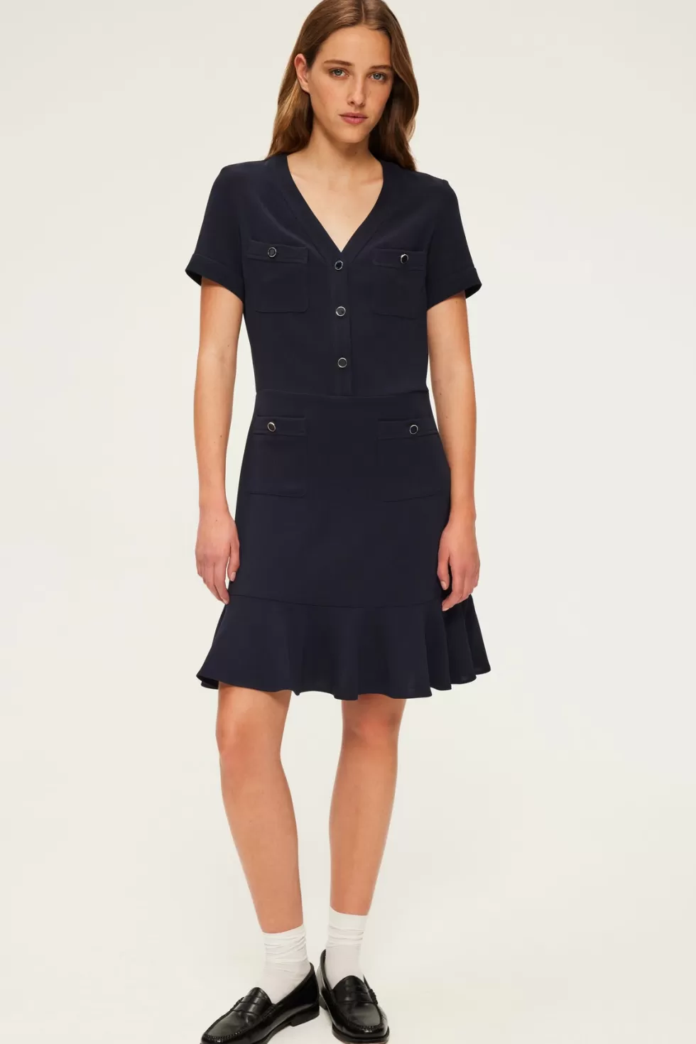 Pablo Robes | Robe courte cintrée à volants - SYRINN