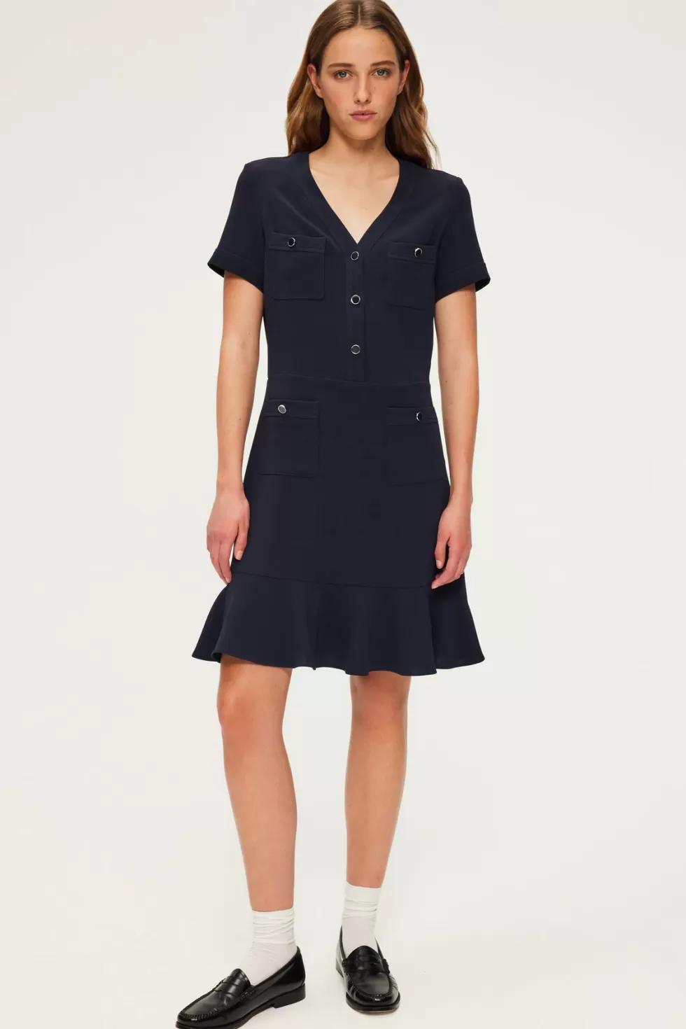 Pablo Robes | Robe courte cintrée à volants - SYRINN