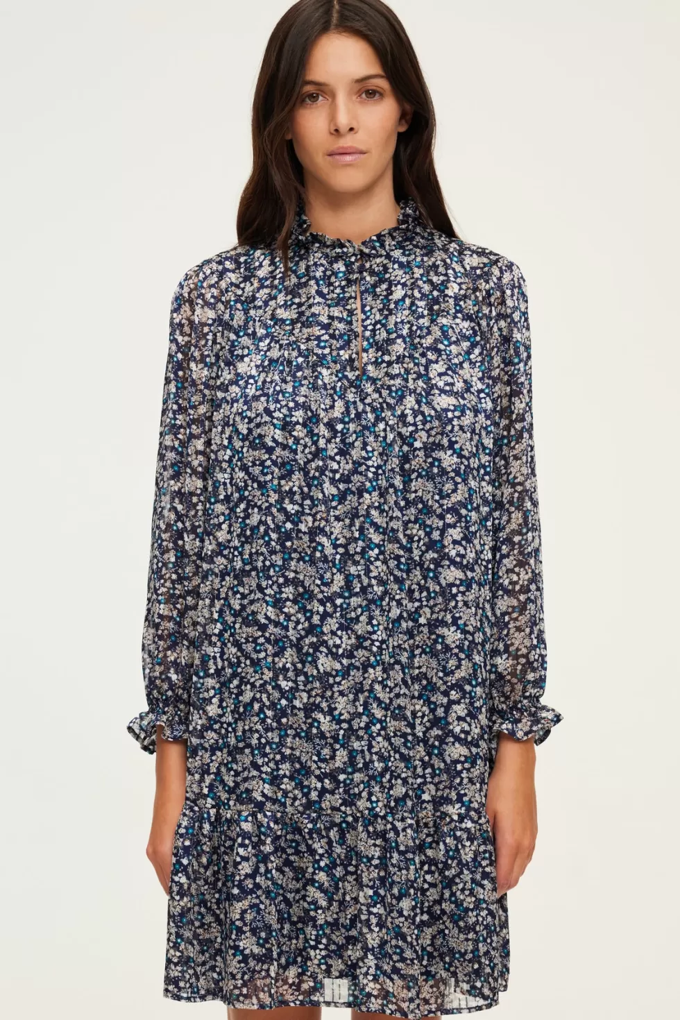 Pablo Robes | Robe courte en mousseline fleurie - SAMARE