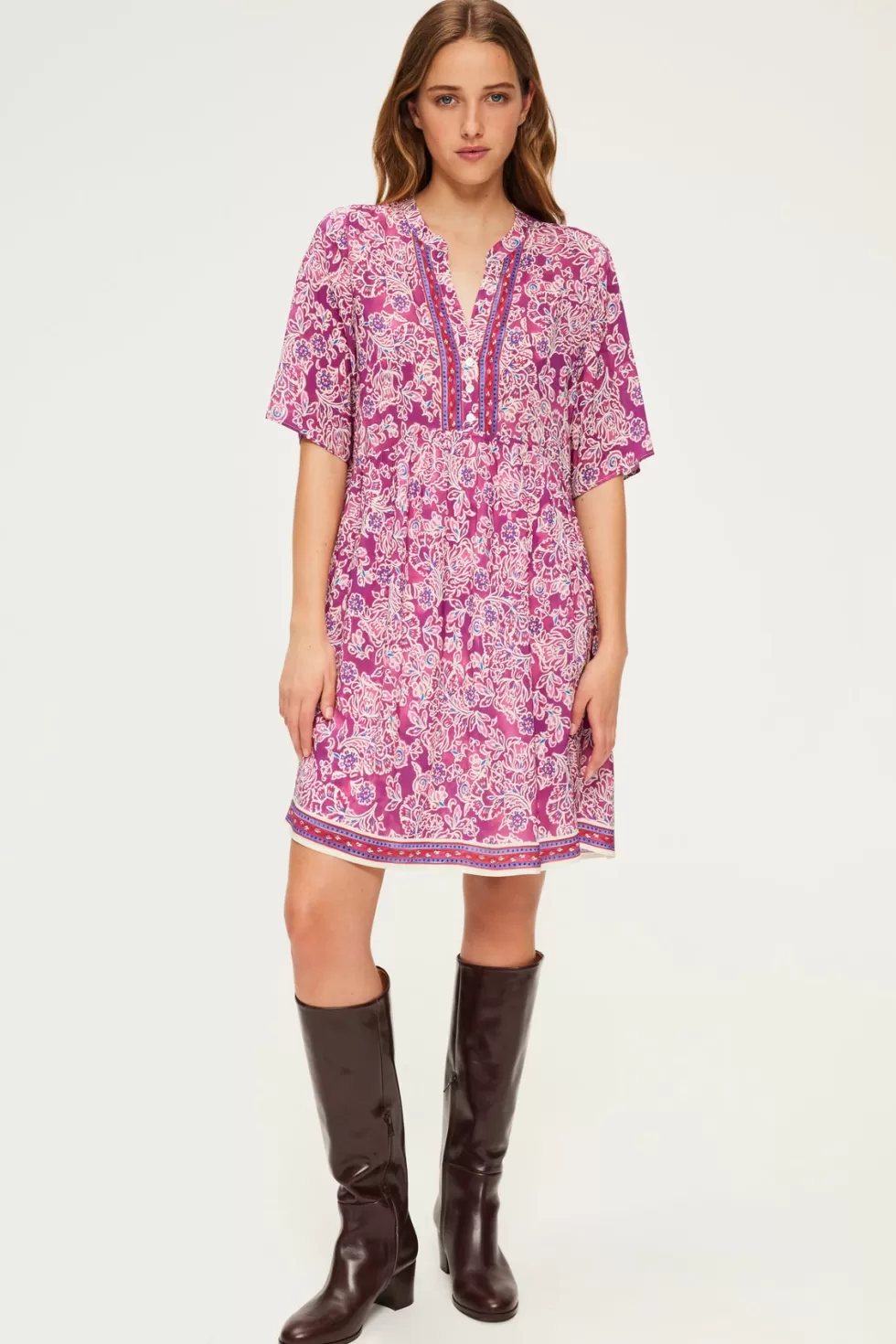 Pablo Robes | Robe courte et fluide à fleurs - SORINE