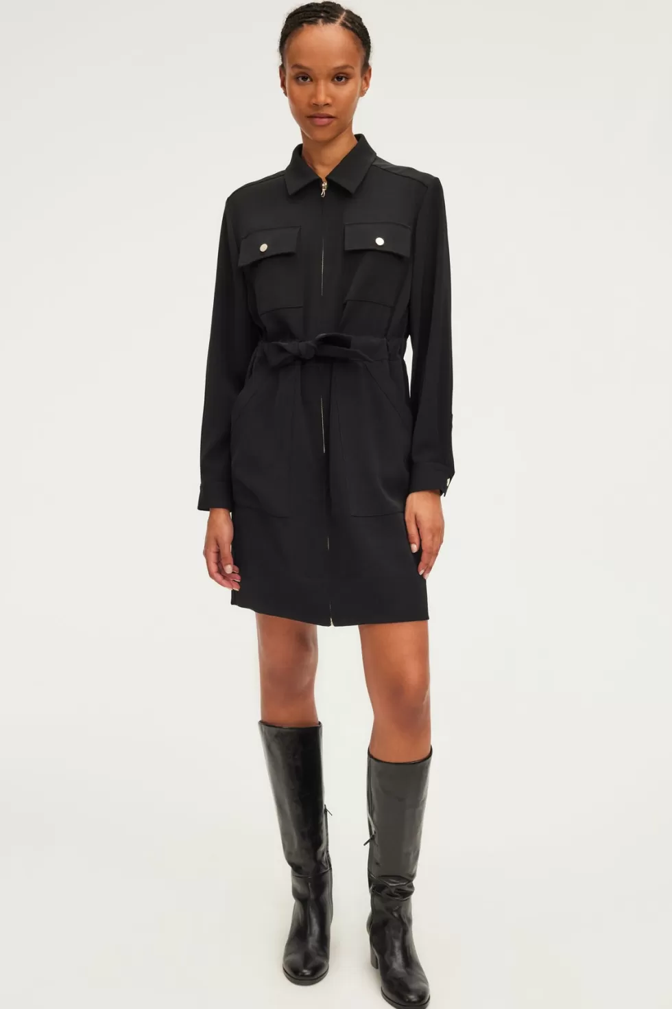 Pablo Robes | Party | Robe courte zippée à col -SORAYA