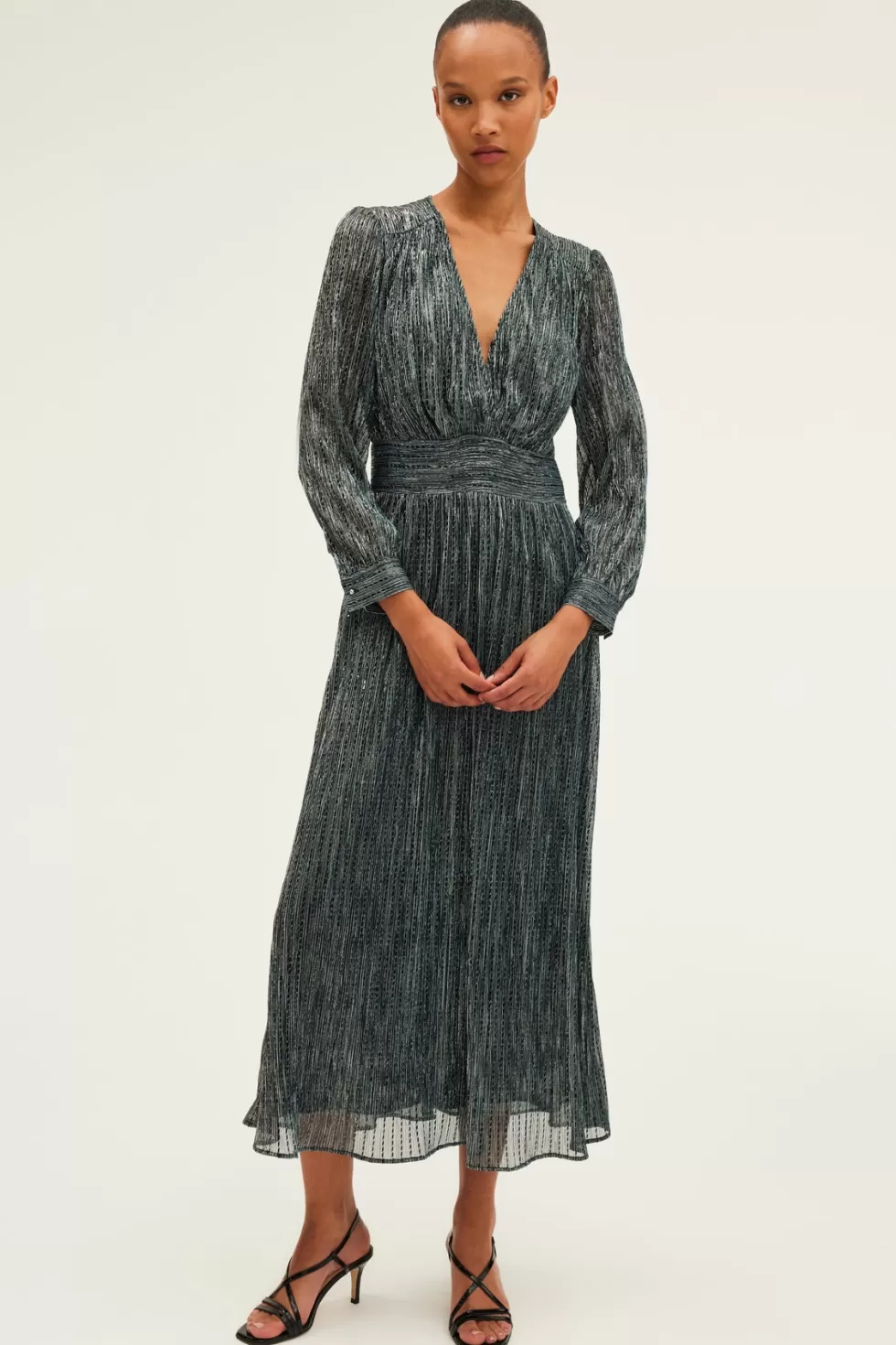 Pablo Robes | Party | Robe longue en lurex - SANYA