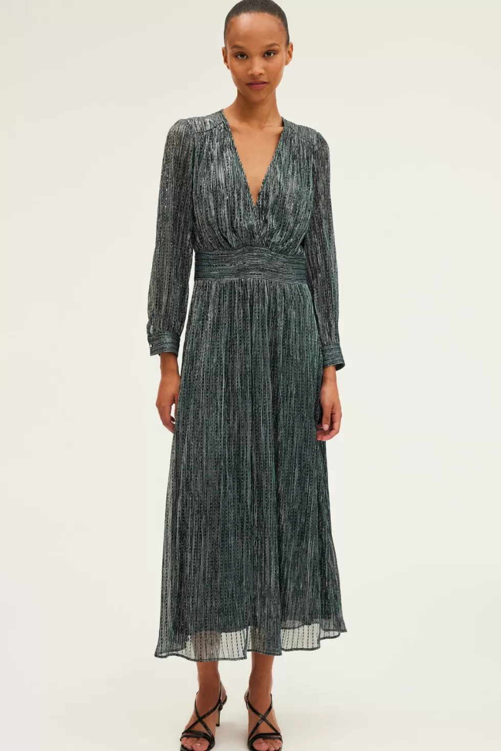 Pablo Robes | Party | Robe longue en lurex - SANYA