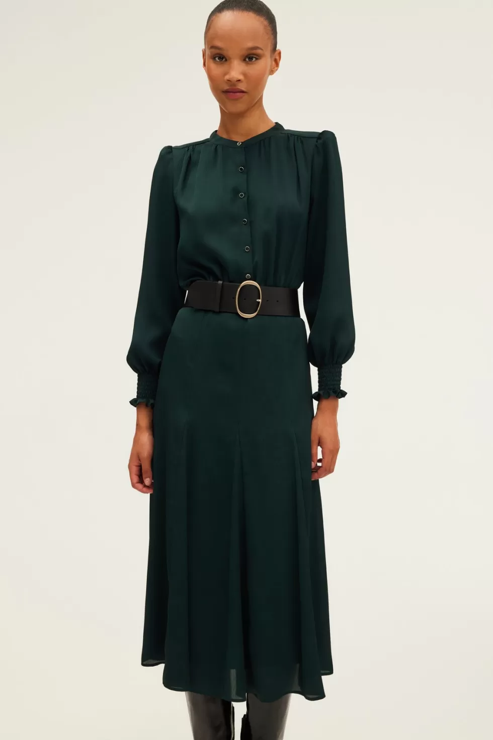 Pablo Robes | Party | Robe midi satinée unie - SAFA
