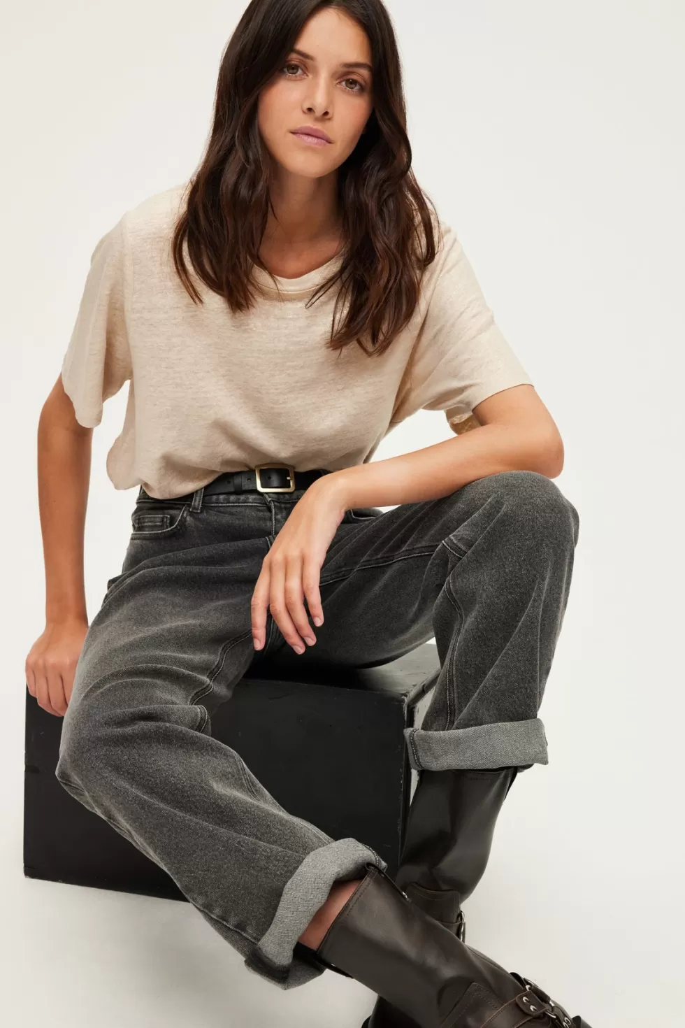 Pablo Tops & T-Shirts | T-shirt manches courtes en lin dé - AMINA