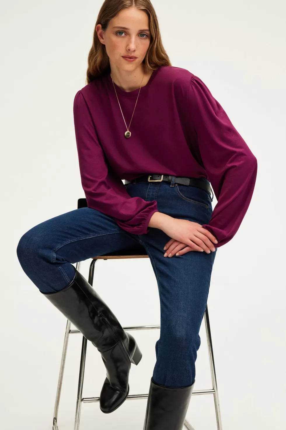 Pablo Tops & T-Shirts | T-shirt manches longues en coton mélangé - AZLIS