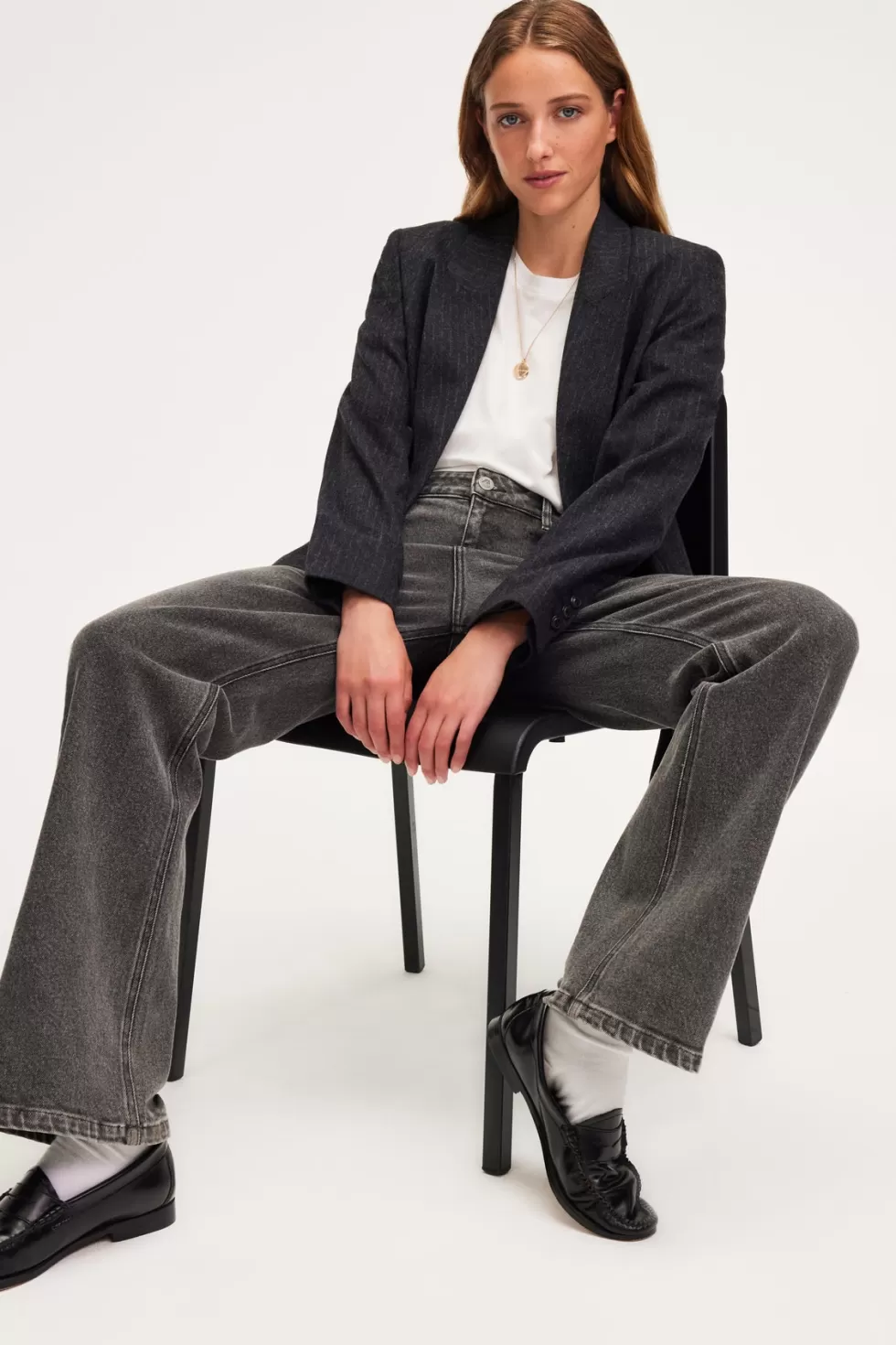 Pablo Vestes | Veste croisée à fines rayures - MARIELLE
