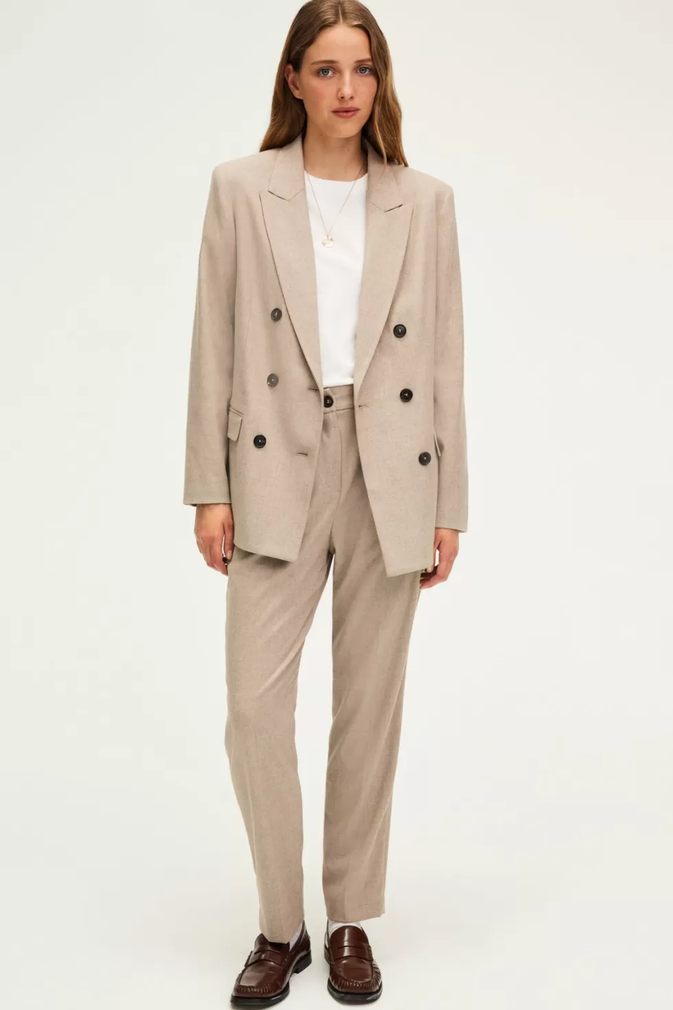 Pablo Vestes | Le Costume | Veste croisée en flanelle unie - MARJORIE