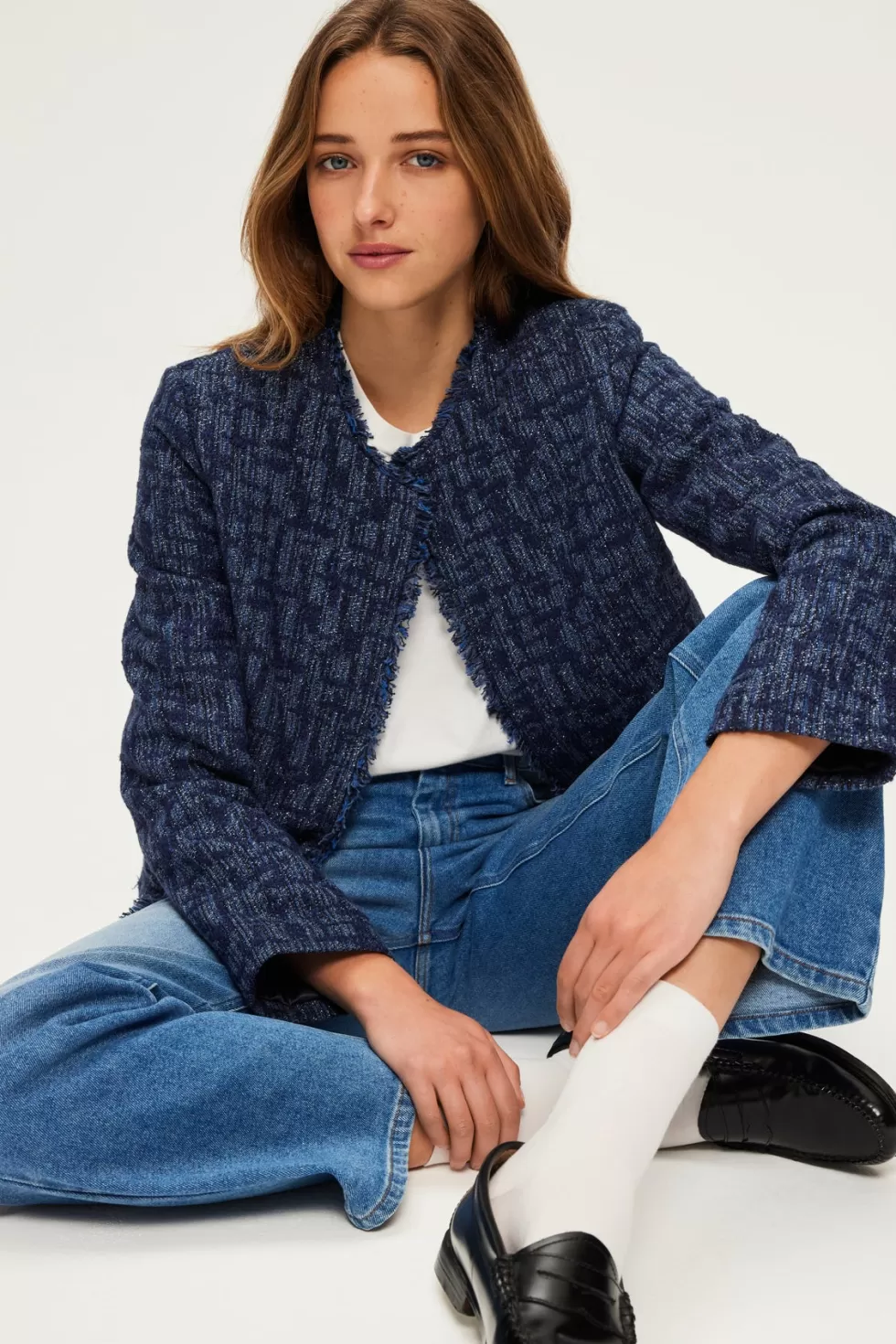 Pablo Vestes | Veste en tweed effet denim - MAUGEEN